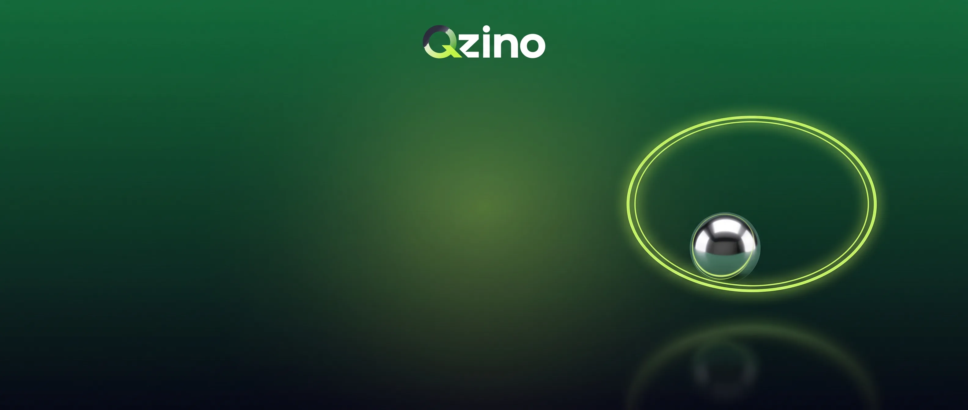 Zielony pierścień i srebrna kula Qzino Casino